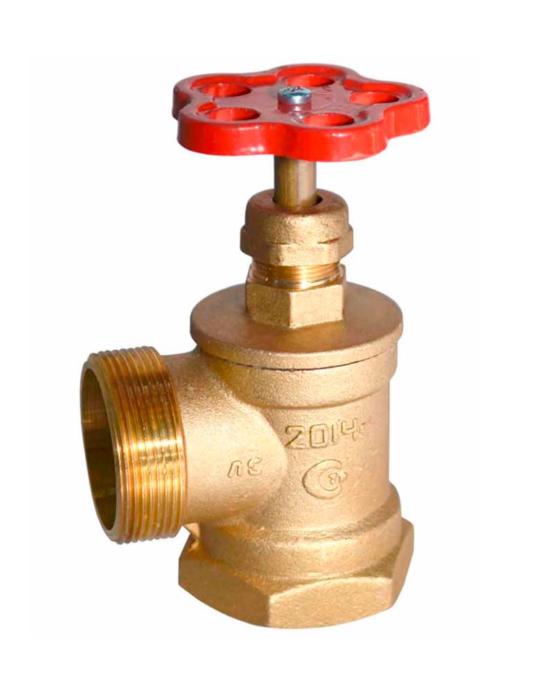 Кран пожарный угловой Ду 50 Ру16 муфта-цапка Кран пожарный угловой Ду 50 Ру16 муфта-цапка