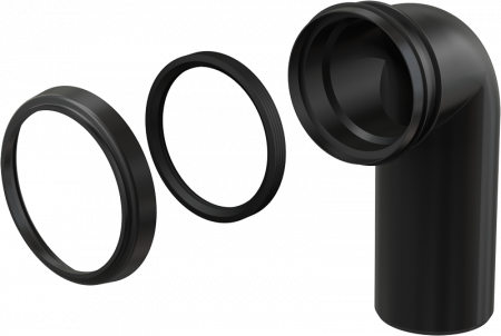 Стоковое колено Alcadrain 90 90, черный (M908)