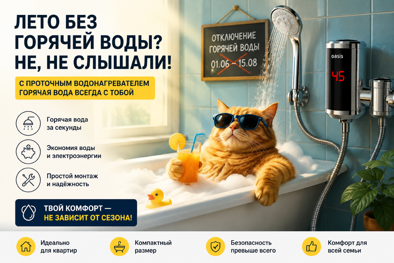 Электрические водонагреватели в квартире. Как правильно выбрать и установить.