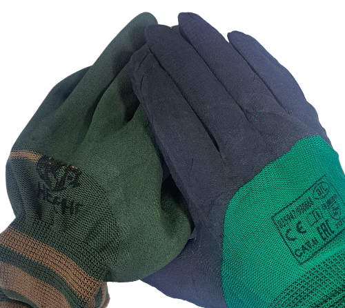 Перчатки акриловые полиэстер с вспененным латексным покрытием-fotor