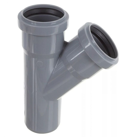 тройник косой серый