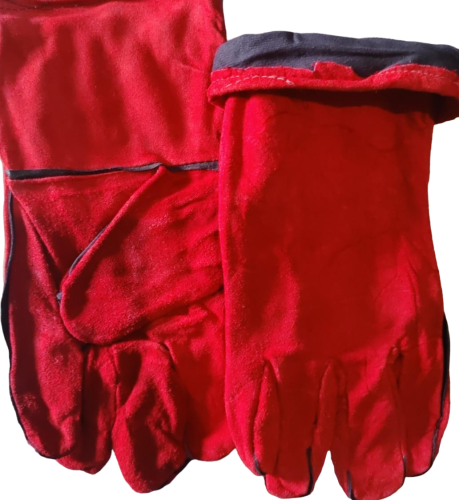 Краги сварщика красные